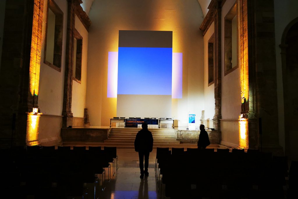 Fórum – “O Cérebro no Século XXI” - Teste de Som e Imagem no interior da Antiga Igreja do Convento de S. Francisco.