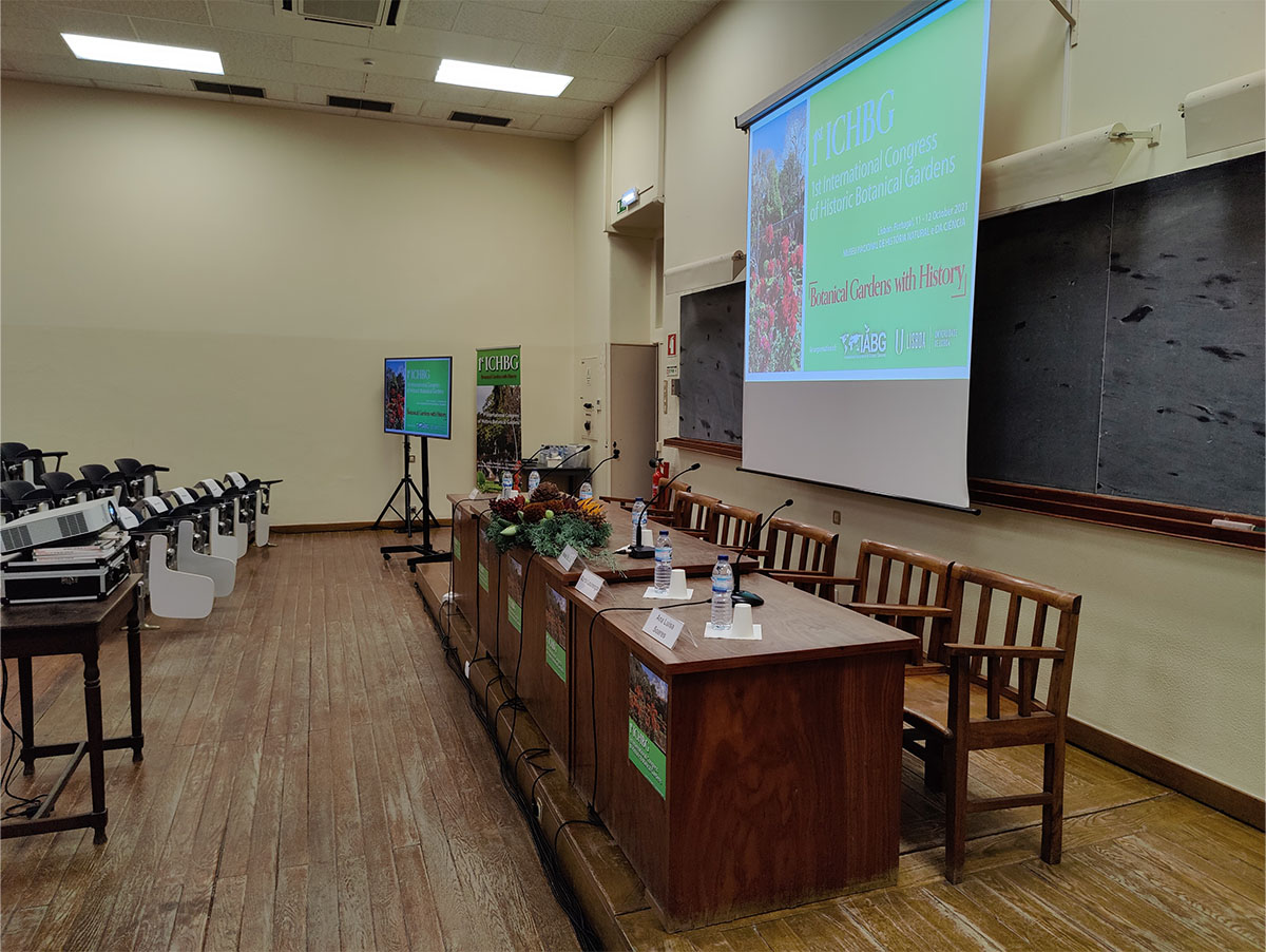 1st International Congress of Historic Botanical Gardens organized by pela Organideia at The National Museum of Natural History and Science (MUHNAC)